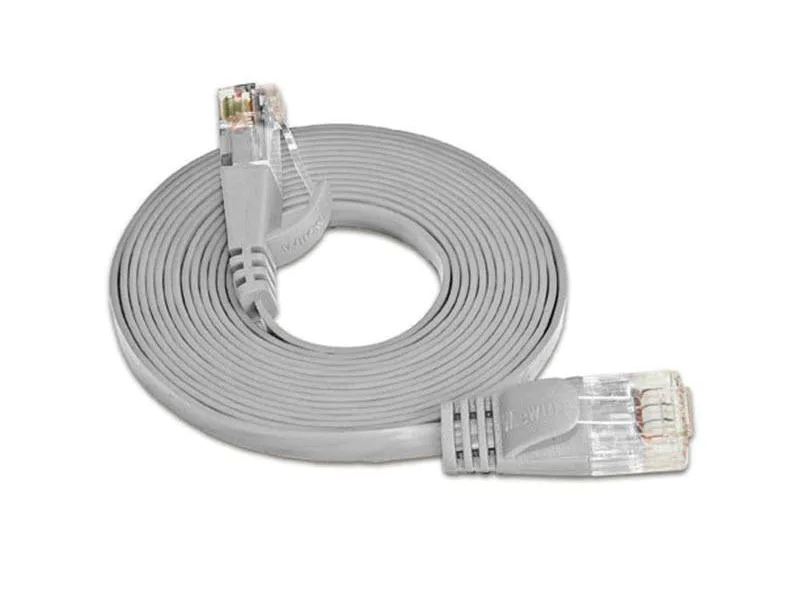 Wirewin Slimpatchkabel Cat 6, UTP, 0.1 m, Grau, Farbe: Grau, Form: Flach, Zusatzfunktionen: Mit Klinkenschutz, Längenaufdruck auf Stecker, Länge: 0.1 m, Anschlüsse LAN: RJ45 - RJ45, Produkttyp: Slimpatchkabel