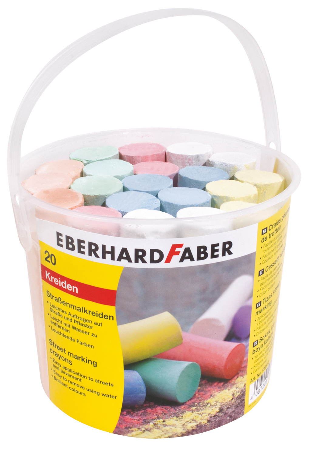 EBERHARD FABER Strassenkreide 526512 6 Farben ass. 20 Stück