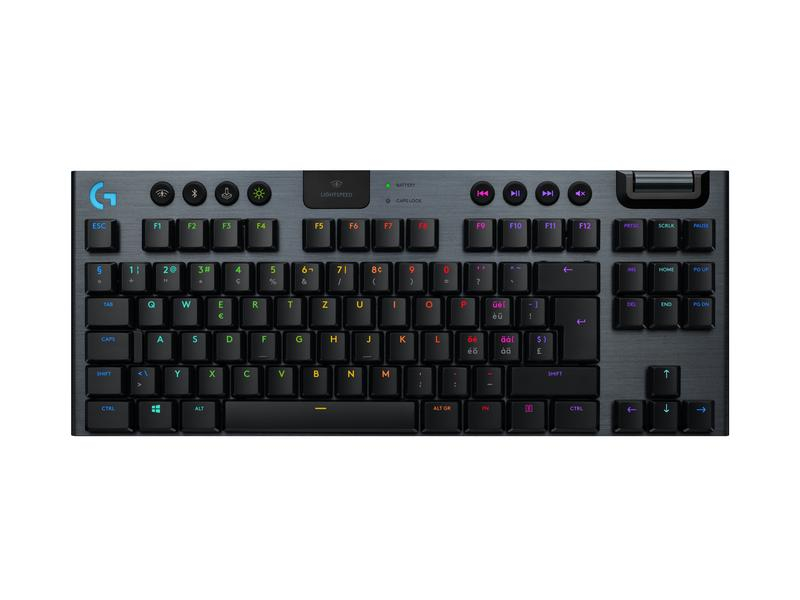 G915 TKL Tenkeyless LIGHTSPEED Wireless RGB Mechanical Gaming Keyboard - GL Tactile - CARBON - CH