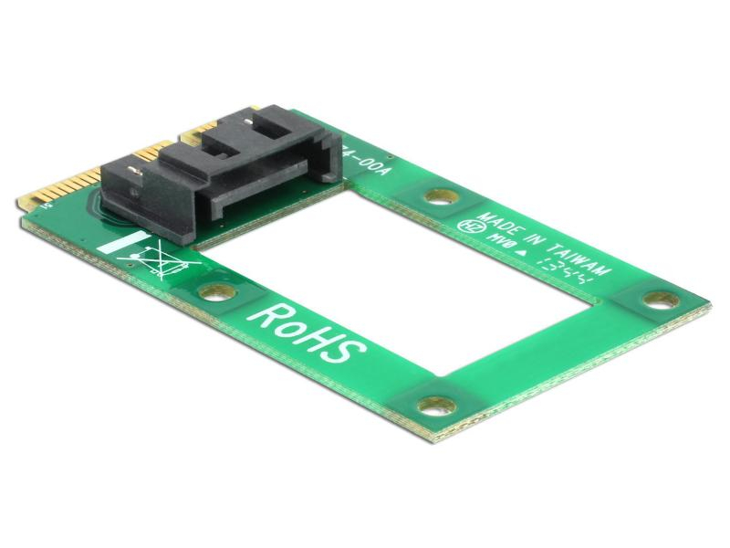 Delock SATA-Adapter mSATA - SATA, Zubehörtyp: Adapter, Inkl. 2 Schrauben und Bedienungsanleitung