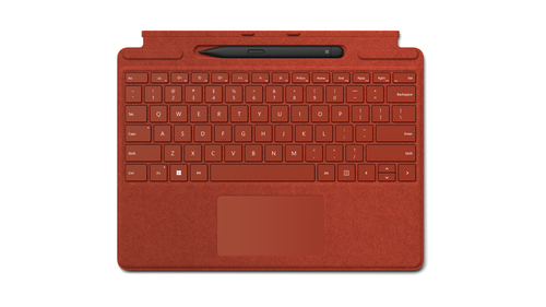 Microsoft® Surface Pro 8 Signature Keyboard Poppy Red inkl. Pen Switzerland/Lux