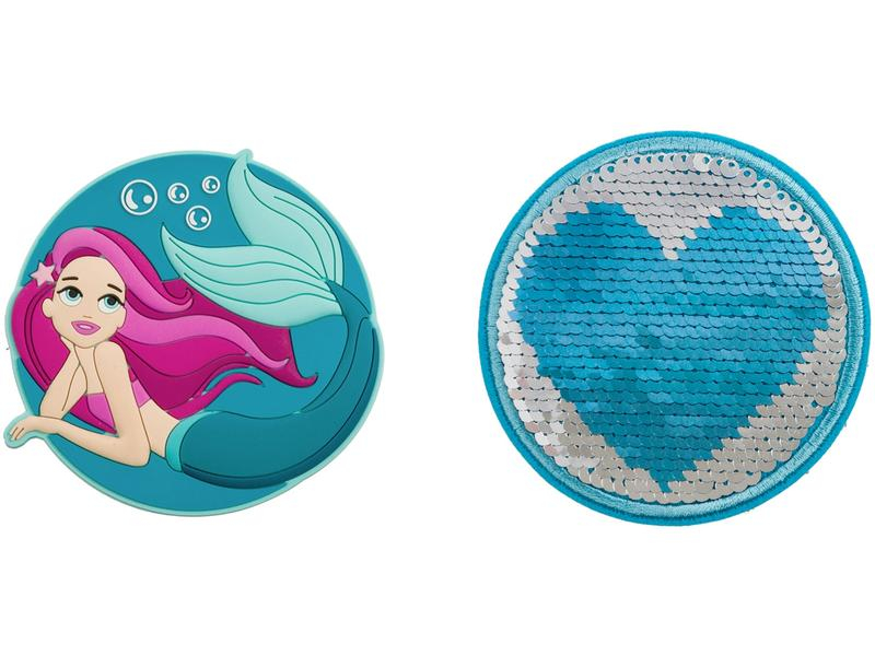 Schneiders Badges Mermaid + Heart, 2 Stück, Bewusste Eigenschaften: Keine Eigenschaft, Bewusste Zertifikate: Keine Zertifizierung, Farbe: Rosa, Blau, Sportart: Outdoor