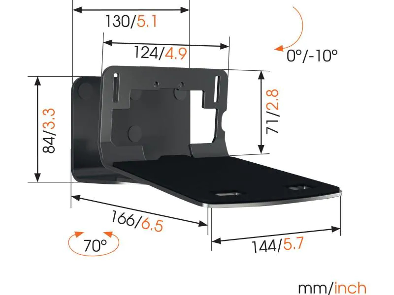 Vogel's Wandhalterung 3205W , Weiss, Paarweise: Nein, Farbe: Weiss, Typ: Wandhalterung, Eigenschaften: Neigbar, Universell einsetzbar, Drehbar, Maximale Tragkraft: 6.5 kg