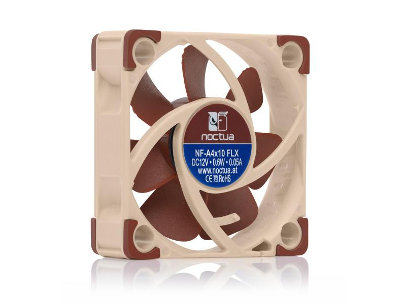 Noctua Gehäuselüfter NF-A4x10 FLX, Lüfterdimension: 40 mm, Schnittstellen: 3-Pin, 17,9 dB(A)