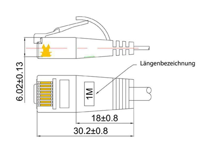 Wirewin Slimpatchkabel Cat 6, UTP, 2 m, Orange, Farbe: Orange, Form: Flach, Zusatzfunktionen: Mit Klinkenschutz, Längenaufdruck auf Stecker, Länge: 2 m, Anschlüsse LAN: RJ45 - RJ45, Produkttyp: Slimpatchkabel