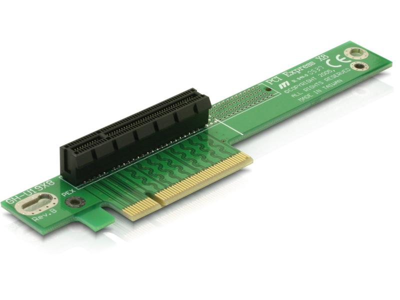 Delock PCI-E Riser Karte x8 zu x8, gewinkelt