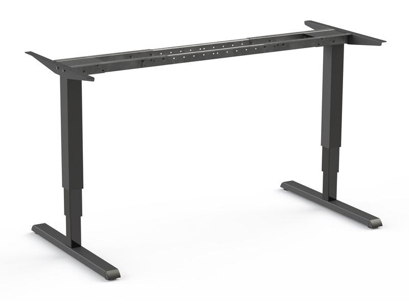 Actiforce Steh- & Sitzgestell Steelforce 400 ohne Tischplatte, Schwarz, Inklusiv Tischplatte: Nein, Material: Stahl (pulverbeschichtet), Gewicht: 29.5 kg, Belastbarkeit: 120 kg, Detailfarbe: Schwarz