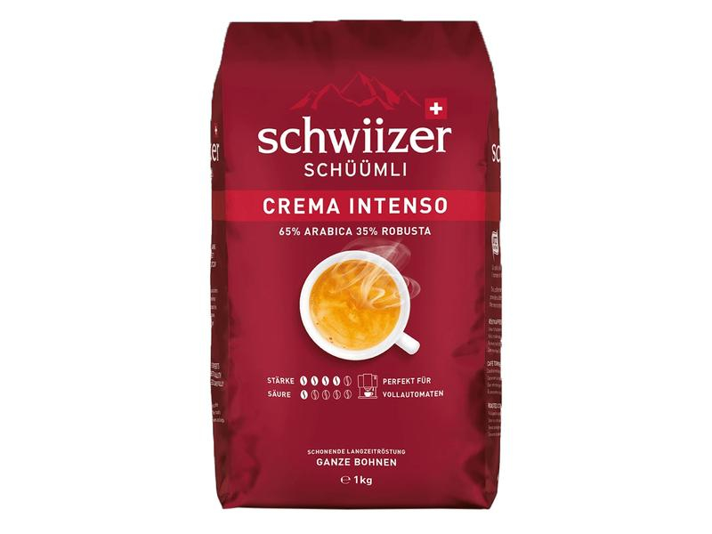 Schwiizer Kaffeebohnen Crema Intenso 1 kg, Entkoffeiniert: Nein, Geschmacksrichtung: Keine, Getränkeart: Lungo, Kaffeeart: Kaffeebohnen, Fairtrade: Nein, Bio: Nein