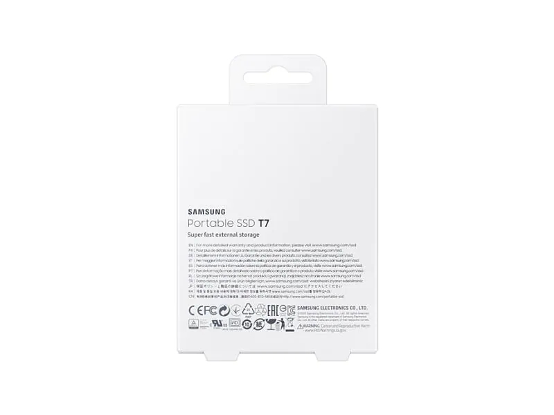 SAMSUNG MEMORY SSD Portable T7 1TB MU-PC1T0H/WW USB 3.1 Gen. 2 Indigo Blue