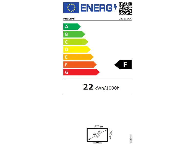 Philips 241E1SCA/00, 23.6 Zoll LED, 1920 x 1080 Pixel Full HD, 16:9, VGA HDMI, Schwarz