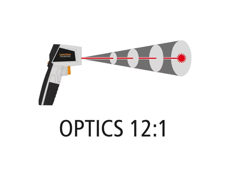 Laserliner Infrarot-Messgerät ThermoSpot Pocket, Farbe: Schwarz, Weiss, Typ: Infrarot-Messgerät, Anwendungsbereich: Temperaturmessung