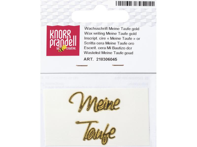 Knorr Prandell Verzierwachs Meine Taufe 1 Stück, Gold, Packungsgrösse: 1 Stück, Farbe: Gold, Produkttyp: Verzierwachs