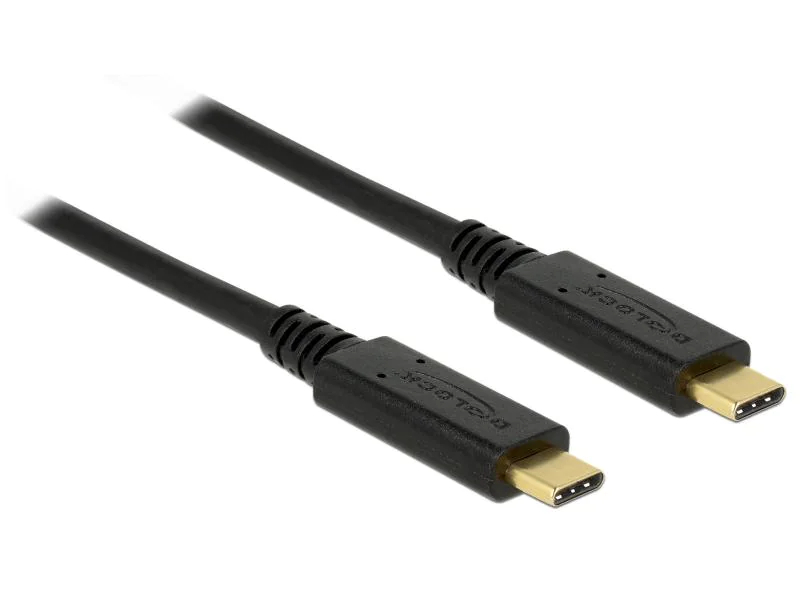 DeLock USB 3.1-Kabel Gen2, 10Gbps C - C 1m, Kabeltyp: Anschlusskabel, Steckertyp Seite A: USB-C Stecker, Farbe: Schwarz, Steckertyp Seite B: USB-C Stecker, USB Standard: 3.1 Gen 2 (10 Gbps), Länge: 1 m, Besondere Eigenschaften: Keine