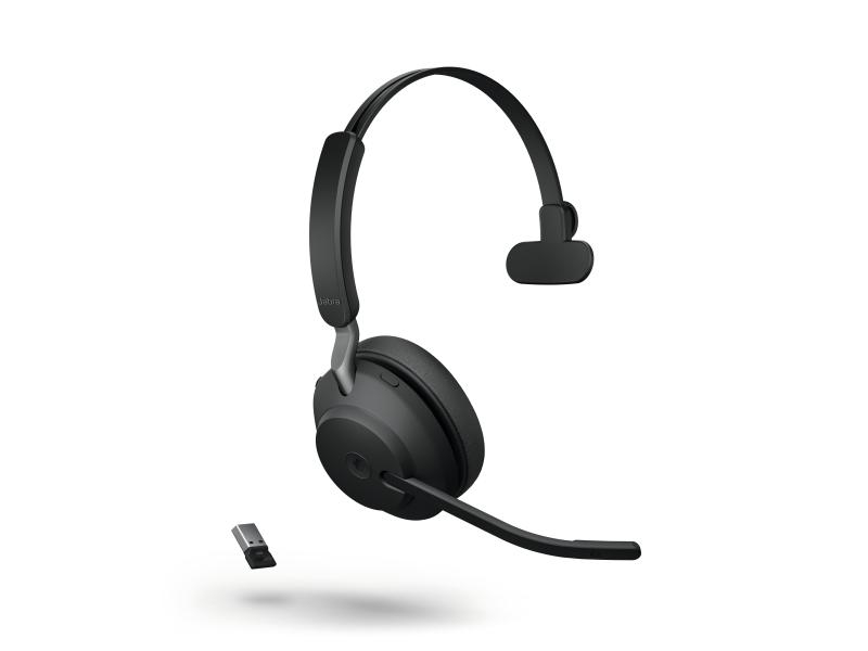 Jabra Headset Evolve2 65 Mono MS Schwarz, USB-A, Ausstattung Mikrofon: Noise Cancelling, Trageweise: Mono, Skype for Business, Verbindung zum Endgerät: Bluetooth; USB, Tragestil: Überkopfbügel, Trageform: On-Ear, Geeignet für: Büro; Home Office; Mobi