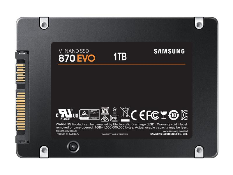 SAMSUNG MEMORY SSD 870 Evo Series 1TB MZ-77E1T0B/EU SATA III 2.5 V-NAND Basic