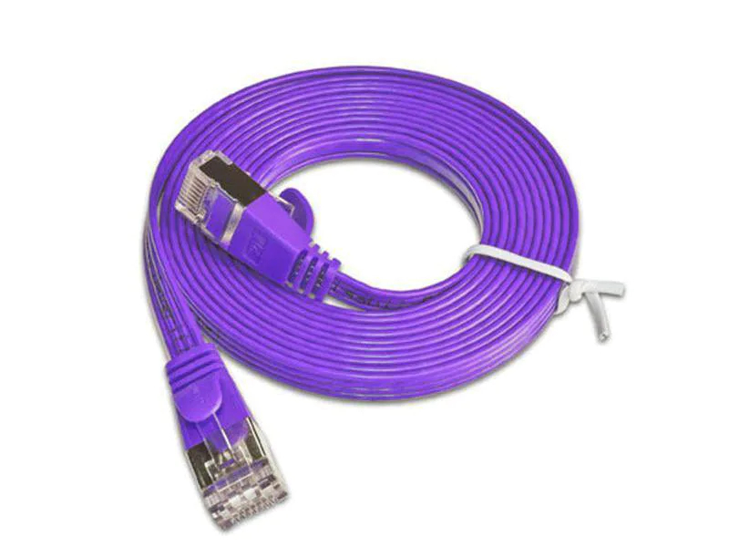 SLIM Slimpatchkabel Cat 6, STP, 1 m, Violett