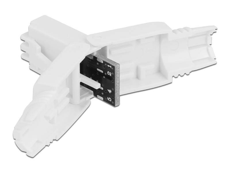 Delock Stecker RJ45 Cat.6 UTP werkzeugfrei 1 Stück, Weiss, Kabelschirmung: UTP, Montageart: RJ45 Werkzeugfrei (Feldkonfektion)(Draht), Kabelart: Verlegekabel (Draht), Detailfarbe: Weiss, Verpackungseinheit: 1 Stück, Leistungskategorie Cat.: Cat 6