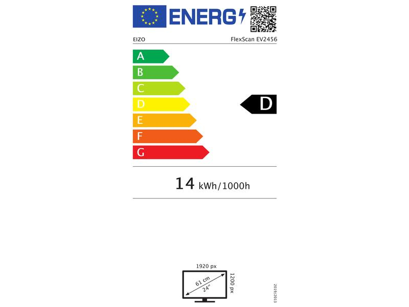 EIZO EV2456W, 24.1 Zoll LED, 1920 x 1080 Pixel, 16:10, DVI VGA HDMI USB, Schwarz