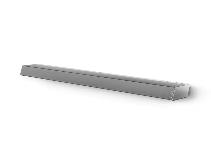 Philips Soundbar TAB6405/10, Verbindungsmöglichkeiten: 3,5 mm Klinke, HDMI, Bluetooth, USB, Toslink, Audiokanäle: 2.1, Farbe: Silber, Soundbar Typ: Soundbar mit kabellosem Subwoofer, Ausstattung: Bluetooth