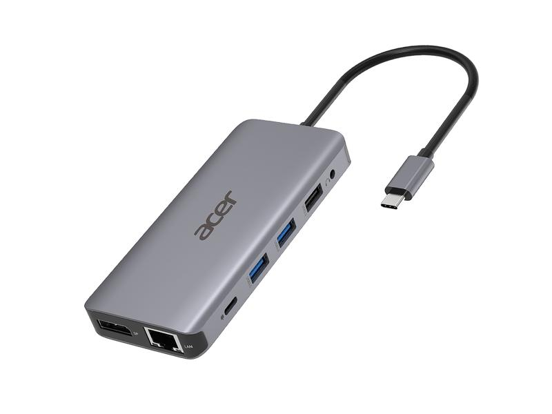 Acer Dockingstation USB Type-C 12-in-1 Mini, Ladefunktion: Ja, Dockinganschluss: USB-C, Kompatible Hersteller: Universal, Vesa-Bohrung vorhanden: Nein