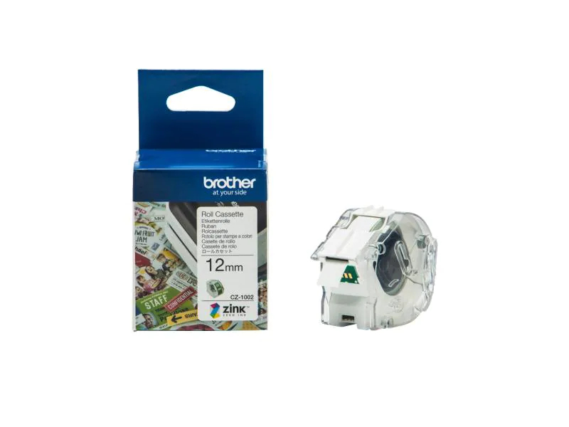 BROTHER Colour Paper Tape 12mm/5m CZ-1002 VC-500W Compact Label Printer