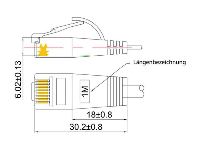 SLIM Slimpatchkabel Cat 6, UTP, 10 m, Grau