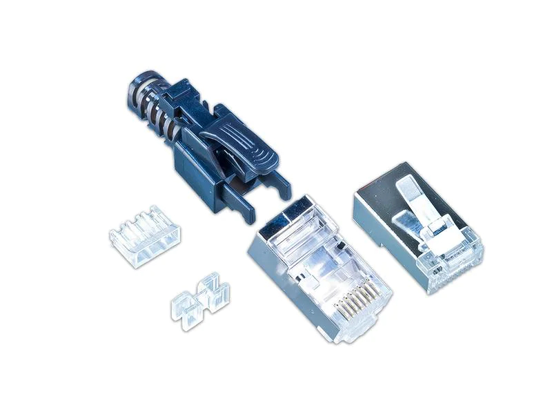 Wirewin Stecker RJ45 KAT6A Securelock 10 Stück, Schwarz, Kabelschirmung: S/FTP, Montageart: Crimpzange RJ45 (Litze), Kabelart: Rangierkabel (Litze), Farbe: Schwarz, Verpackungseinheit: 10 Stück, Leistungskategorie Cat.: Cat 6A