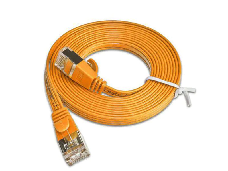 Wirewin Slimpatchkabel Cat 6, STP, 1.5 m, Orange, Farbe: Orange, Form: Flach, Zusatzfunktionen: Mit Klinkenschutz, Längenaufdruck auf Stecker, Länge: 1.5 m, Anschlüsse LAN: RJ45 - RJ45, Produkttyp: Slimpatchkabel