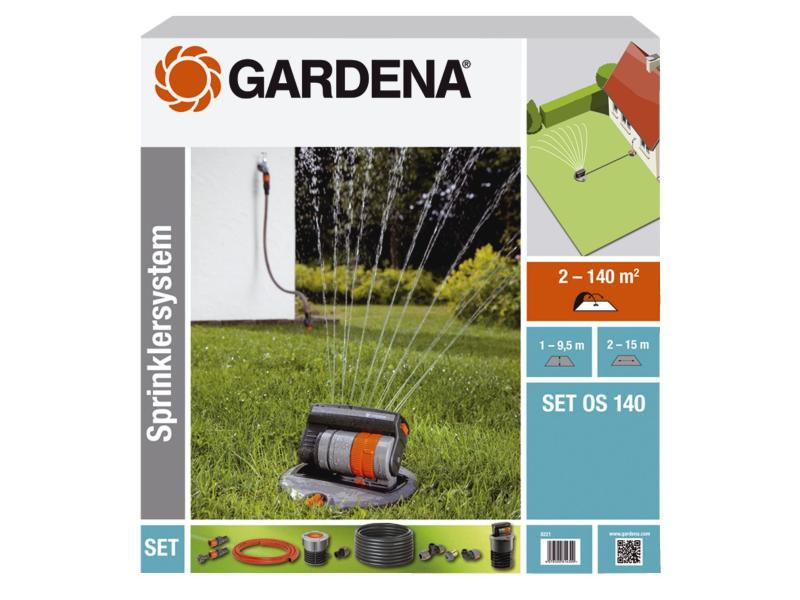 Gardena Komplett-Set 8221 mit Versenk-Viereckregner OS 140, Bewässerungsart: Sprinklersystem, System Teil: Komplett-Set