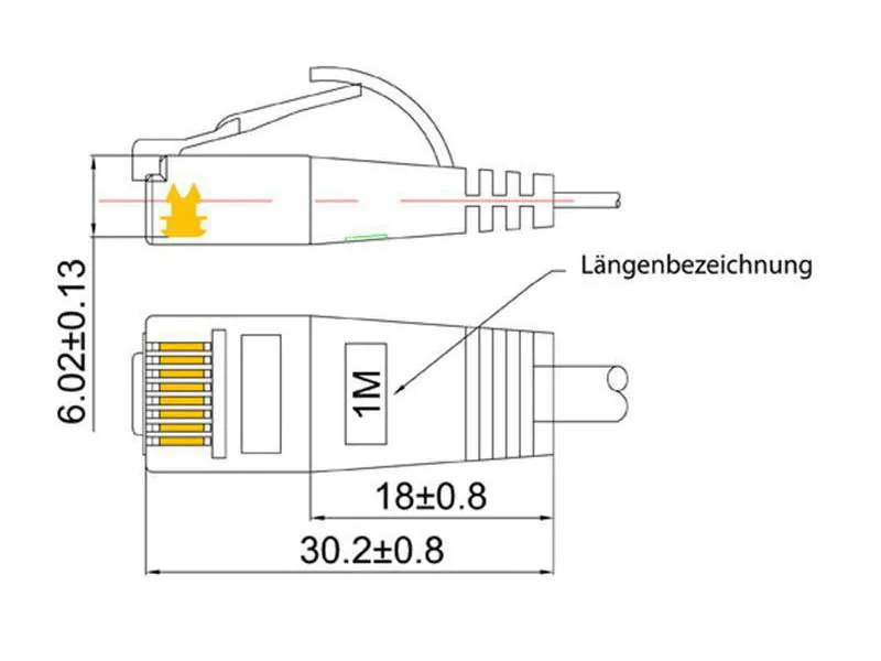 Wirewin Slimpatchkabel Cat 6, UTP, 0.1 m, Rot, Farbe: Rot, Form: Flach, Zusatzfunktionen: Mit Klinkenschutz, Längenaufdruck auf Stecker, Länge: 0.1 m, Anschlüsse LAN: RJ45 - RJ45, Produkttyp: Slimpatchkabel