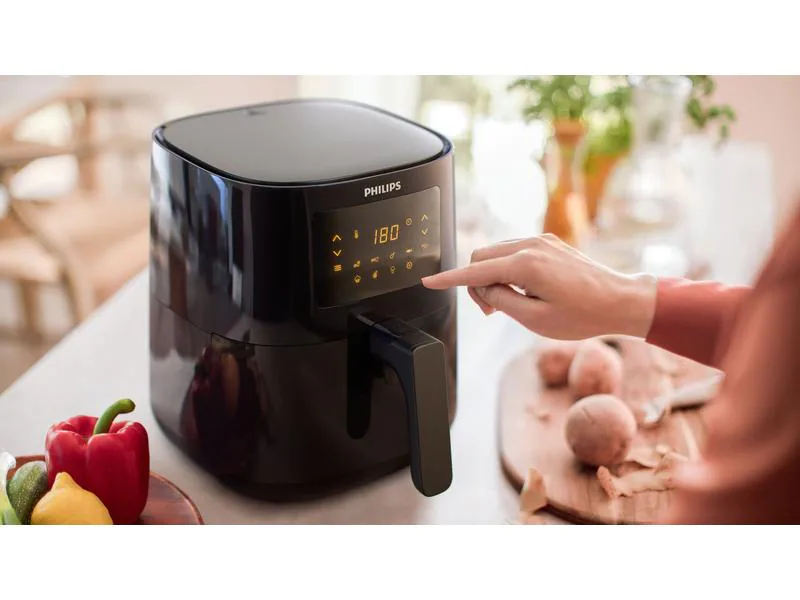 Philips Heissluft-Fritteuse Essential Airfryer 0.8 kg, Schwarz