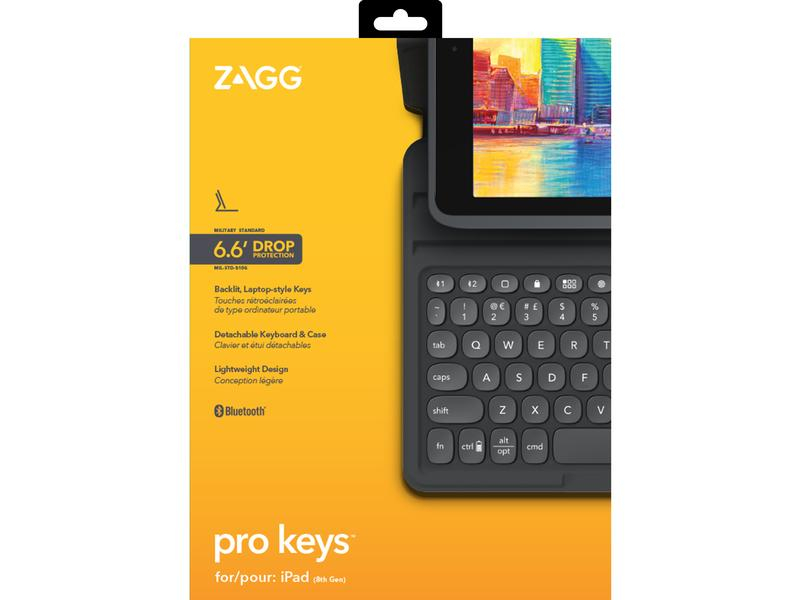 ZAGG Keyboard Pro Keys for iPad 103407139 10.2 (2020) ,Black/Gray,CH