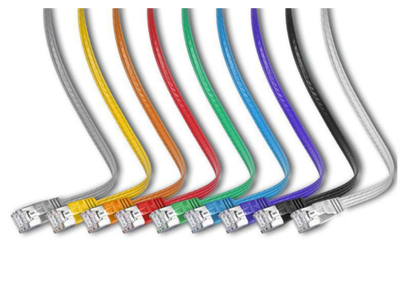 Wirewin Slimpatchkabel Cat 6, STP, 5 m, Gelb, Farbe: Gelb, Form: Flach, Zusatzfunktionen: Mit Klinkenschutz, Längenaufdruck auf Stecker, Länge: 5 m, Anschlüsse LAN: RJ45 - RJ45, Produkttyp: Slimpatchkabel