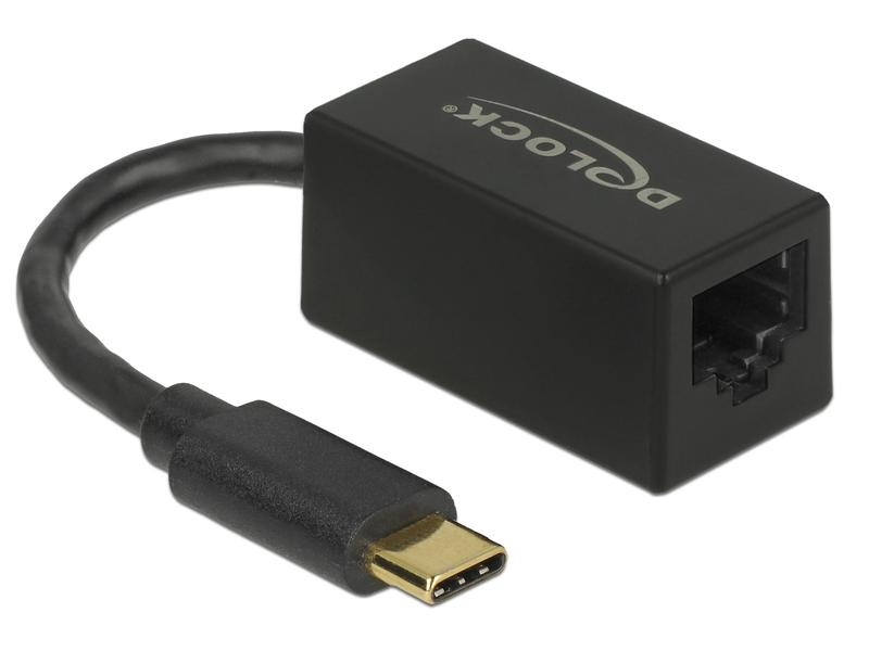 Delock Netzwerk-Adapter 1 Gbps USB Typ-C, Schnittstellen: RJ-45 (1000Mbps), Schnittstellengeschwindigkeit: 10/100/1000 Mbit/s, Formfaktor: Extern, Anschlussart: USB Typ-C, Anwendungsbereich: Small/Medium Business, Home