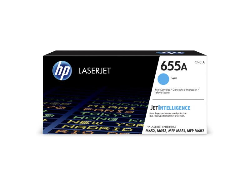 HP Toner-Modul 655A cyan CF451A CLJ Enterprise M652 10'500 S.