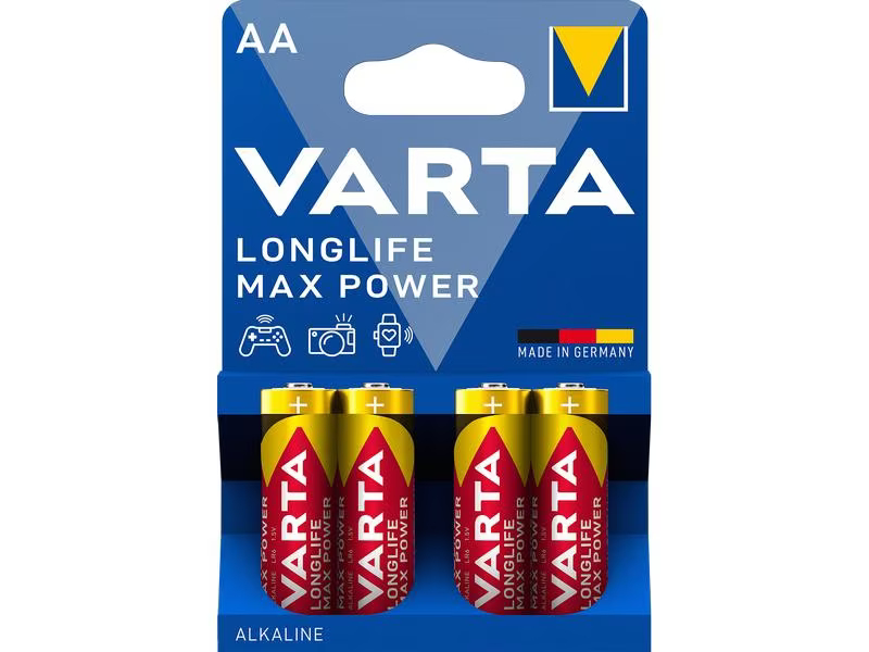 Varta Batterie AA LR6 Longlife Max Power 4 Stück