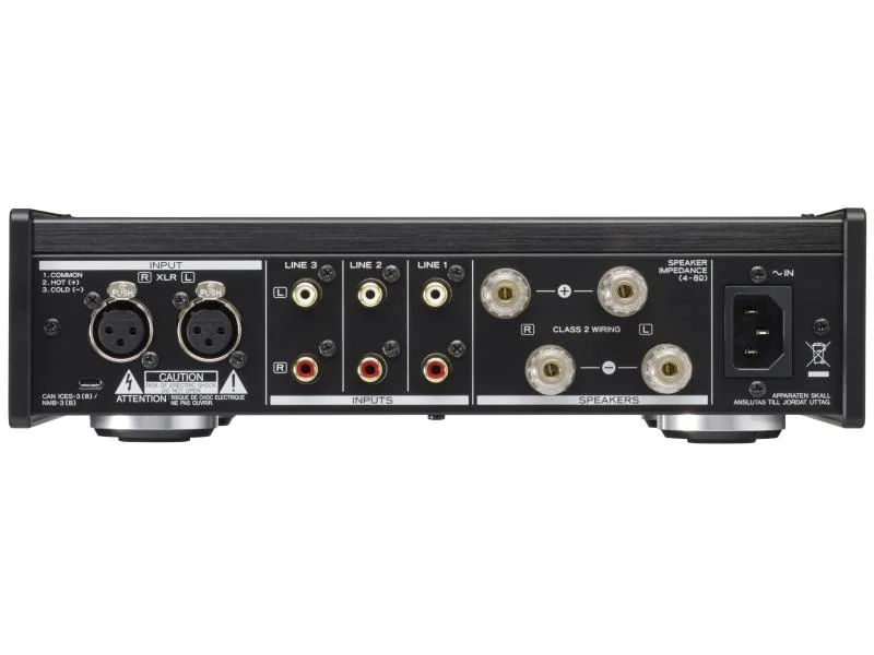 TEAC Stereo-Verstärker AX-505-B Schwarz, Leistung pro Kanal: 115W (4 ohms, 1kHz, THD 0.8%), Farbe: Schwarz, Leistung pro Kanal: 115 W, Ausstattung: Fernbedienung, Audioausgänge: 3,5-mm-Klinke, Audioeingänge: XLR; Cinch