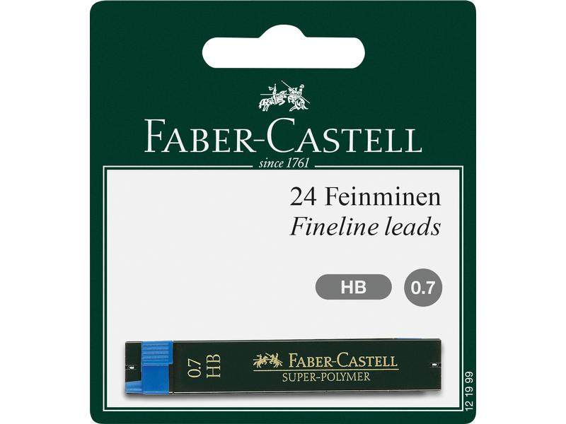 Faber-Castell Schreibmine Feinmine Super Polymer 0.7 mm, HB, Schwarz, Art: Ersatzmine, Strichstärke: 0.7 mm, Härtegrad: HB, Detailfarbe: Schwarz, Set: Nein