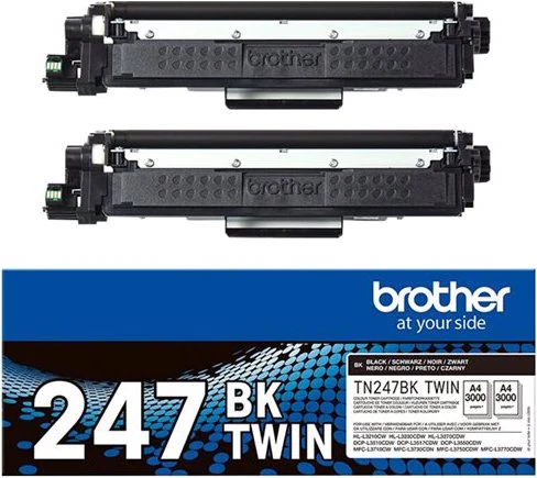 BROTHER Toner schwarz 2x TN247BK MFC-L37x/DCP-L35x 2x ca. 3.000 S.