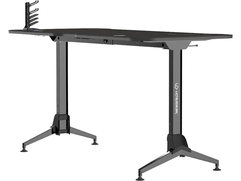 Ultradesk Gaming Tisch Grand Rot, Beleuchtung: Nein, Höhenverstellbar: Ja, Detailfarbe: Rot, Material: Stahl