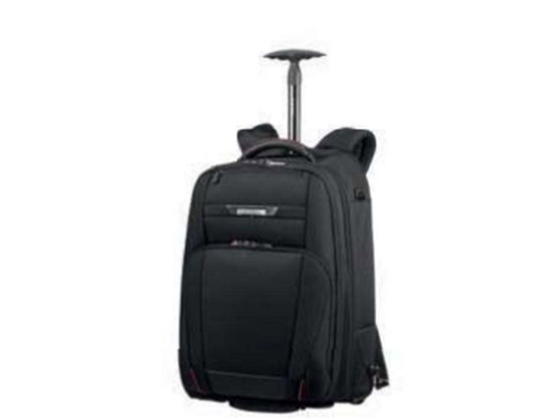 Samsonite Notebook-Rucksack Pro DLX 5 17.3" auf Rollen, Taschenart: Rucksack mit Rollen, Tragemöglichkeit: Ausziehgriff; Rucksack; Handgriff, Tiefe: 20 mm, Bildschirmdiagonale: 17.3 ", Farbe: Schwarz, Material: Polyester, Höhe: 48 mm, Anzahl Rollen: 2