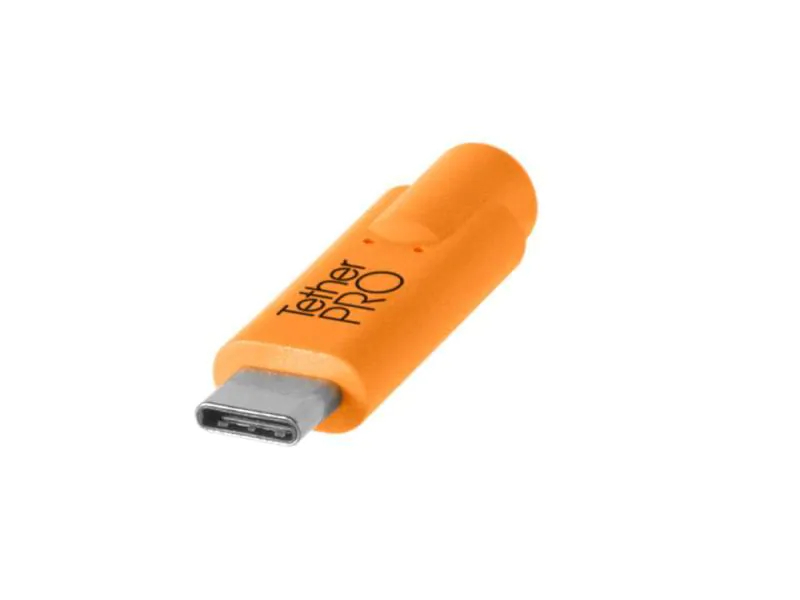 Tether Tools Kabel USB-C 3.0 ? Micro-B Right Angle 4.6 Meter ? orange, Zubehörtyp: Kabel
