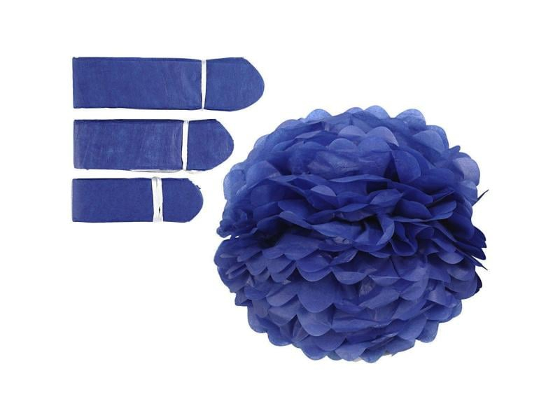 Creativ Company Pompons 20 + 24 + 30 cm 3 Stück, Blau