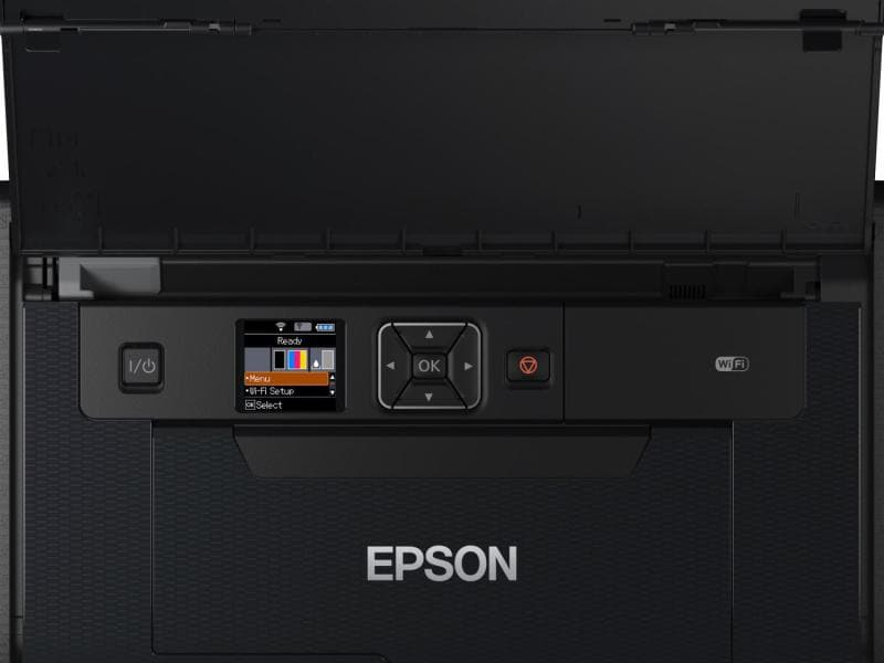 Epson Mobiler Drucker Workforce WF-110W, Farbe Tintenstrahl Drucker, A4, 7 Seiten pro Minute, Drucken, und WLAN