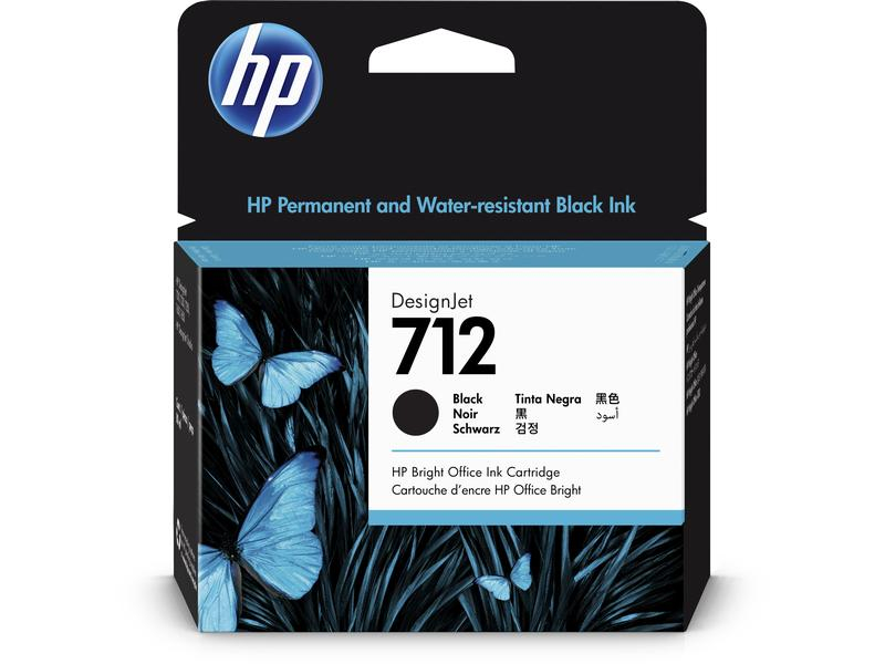 HP Tintenpatrone 712 black 3ED71A DesignJet T230/250/630 80ml