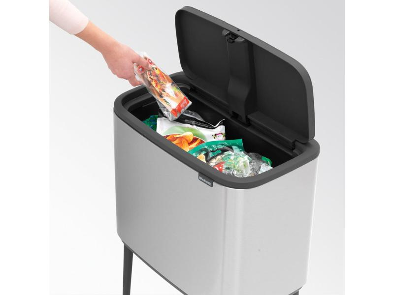 Brabantia Recyclingbehälter Bo Touch Bin 36 l, Silber