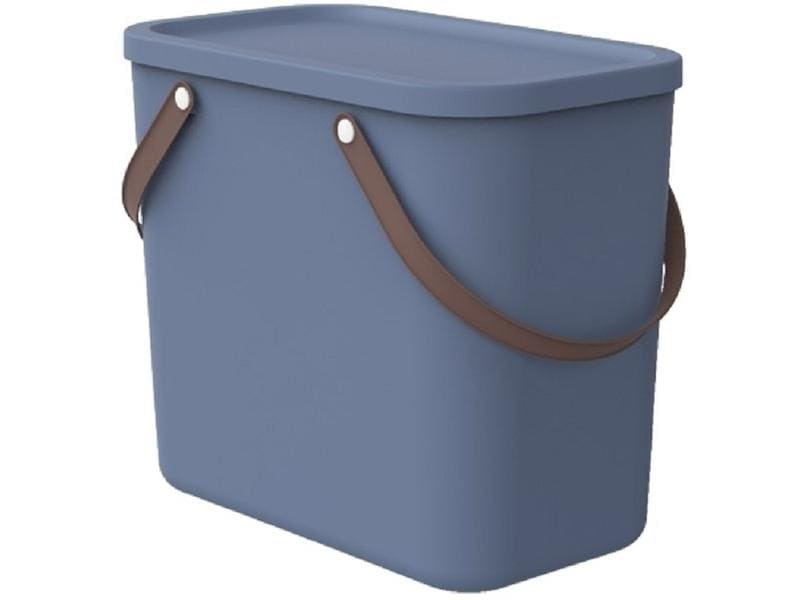 Rotho Aufbewahrungsbox Albula 25 l, Blau, Breite: 23.5 cm, Höhe: 34 cm, Tiefe: 40 cm, Volumen: 25 l, Produkttyp: Aufbewahrungsbox, Verpackungseinheit: 1 Stück