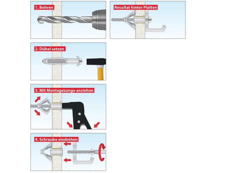 Tox-Dübel Hohlraumdübel Acrobat M8 x 68 mm, SW13, 25 Stück