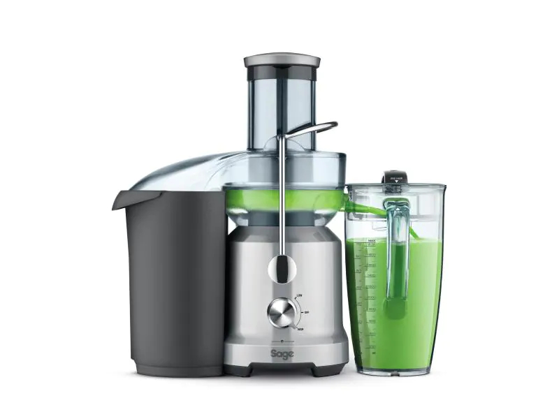 Sage Entsafter Nutri Juicer Cold Silber Schwarz, Betriebsart: Netzbetrieb, Ausstattung: Auffangbehälter; Einfülltrichter; Tresterbehälter, Farbe: Silber; Schwarz, Gerätetyp: Entsafter, Set