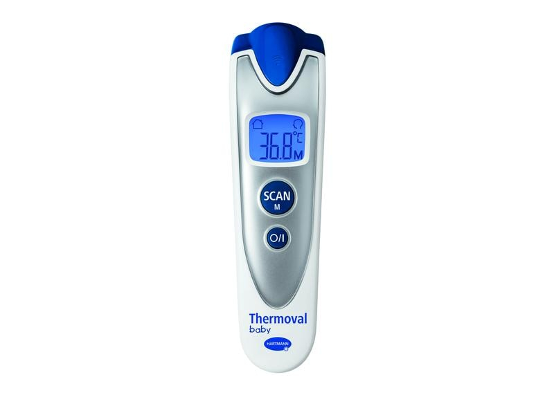 Thermoval Infrarot-Fieberthermometer Baby, Anzahl Speicherplätze: 10, Anwender: Babys, Messgenauigkeit: +/- 0.1 °C, Typ: Infrarotthermometer, Messpunkt: Stirn